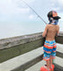 Redfish Scale Pattern on Black Snapback Hat - KnottyTails